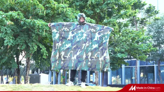 Personalização básica Poncho Camuflagem Chuva Poncho Exército Poncho Estoque disponível