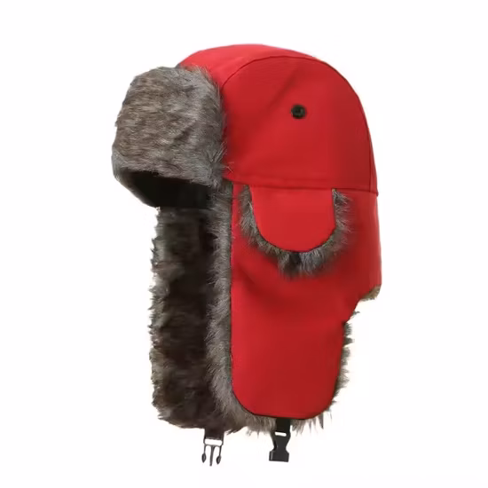 Boné de lã preta hera masculino caça pele caçador chapéus papai esportivo protetor de ouvido unissex ml xl