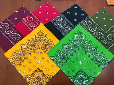 Moda Algodão Impressão Personalizada Bandana Paisley