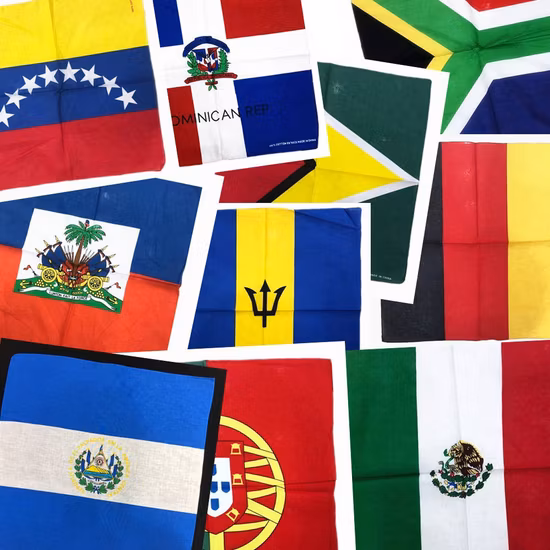 Venda por atacado multifuncional 21 * 21 polegadas com impressão personalizada Paisley Square Bandana de poliéster e algodão